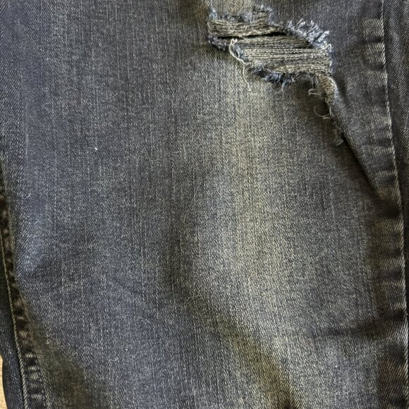 Ms. Cello Women's 18 Black Raw Hem Distressed Jeans - Picture 2 of 7